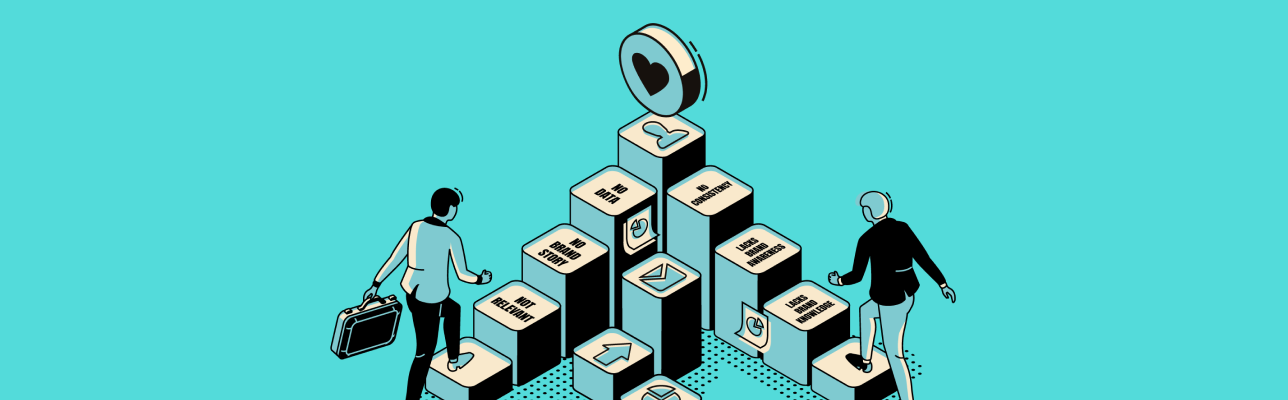 Illustration of two people walking up blocks (cover image)