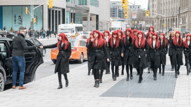 Photo of Red Sparrow experimental guerrilla marketing