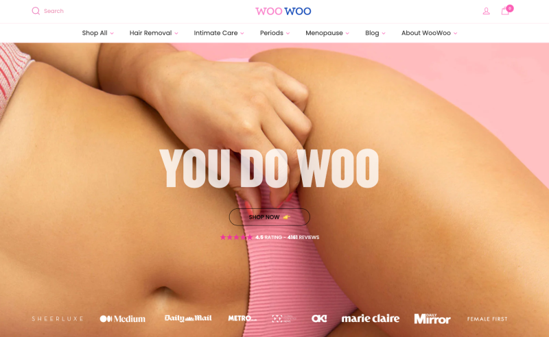 Screenshot of WooWoo website [Article Image]