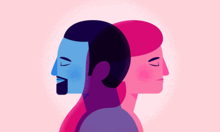 Illustration of a man and woman in blue and pink (thumbnail)