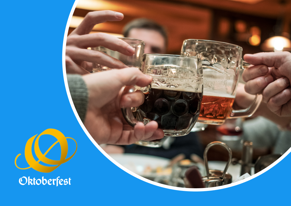 Oktoberfest logo with image of beers [Thumbnail]