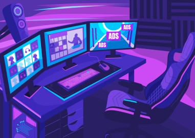 Illustration of computer screens with ads (thumbnail)