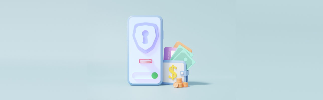 Illustration of a cell phone with money (Cover Image)