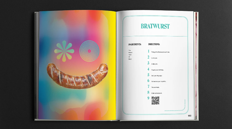 screenshot of bratwurst from Don't Cookbook