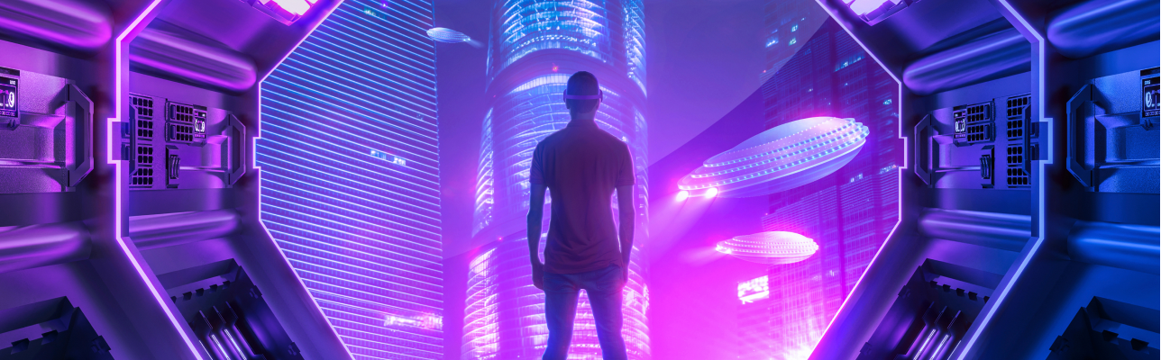 A figure standing in the metaverse [Cover Image]