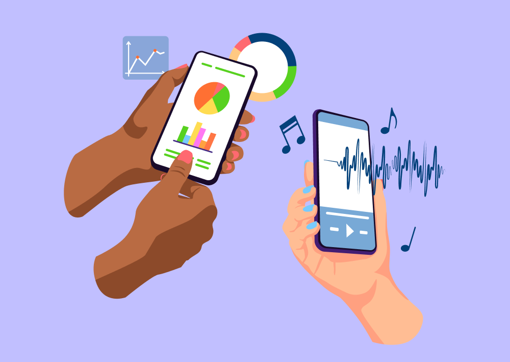 Image of two hands with phones (thumbnail)