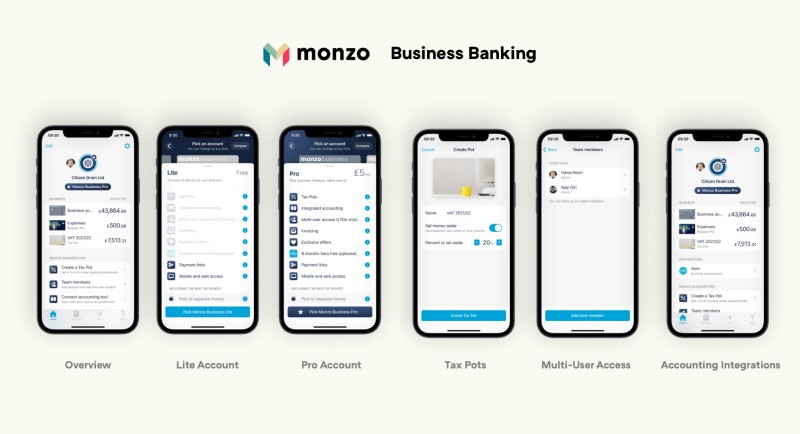 Screenshot of Monzo's app
