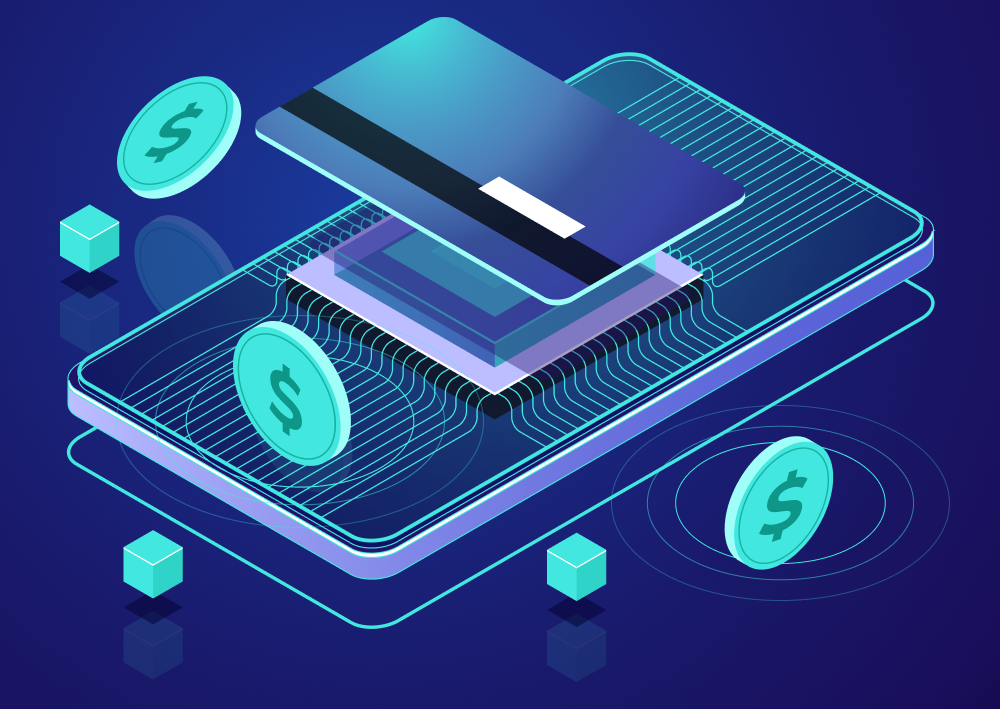 Illustration of a phone with coins [Thumbnail]