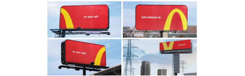 Example of Mcdonald's Toronto OOH campaign