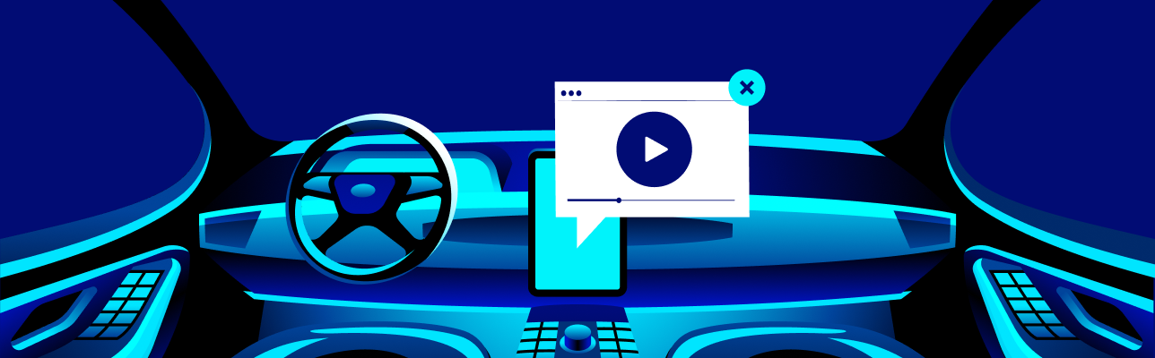 Illustration of a car dashboard interior (cover image)