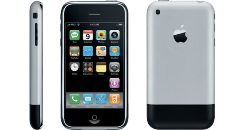 screenshot of the first iPhone