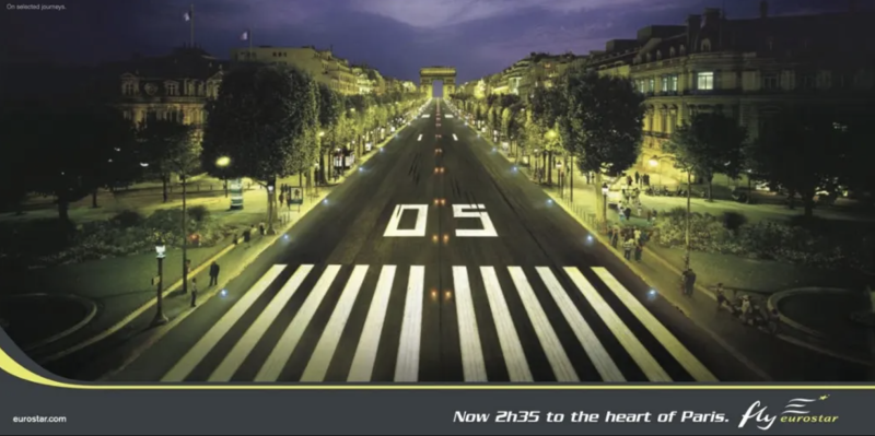 Eurostar ad from the early 2000s