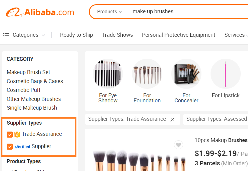 What are Alibaba suppliers types
