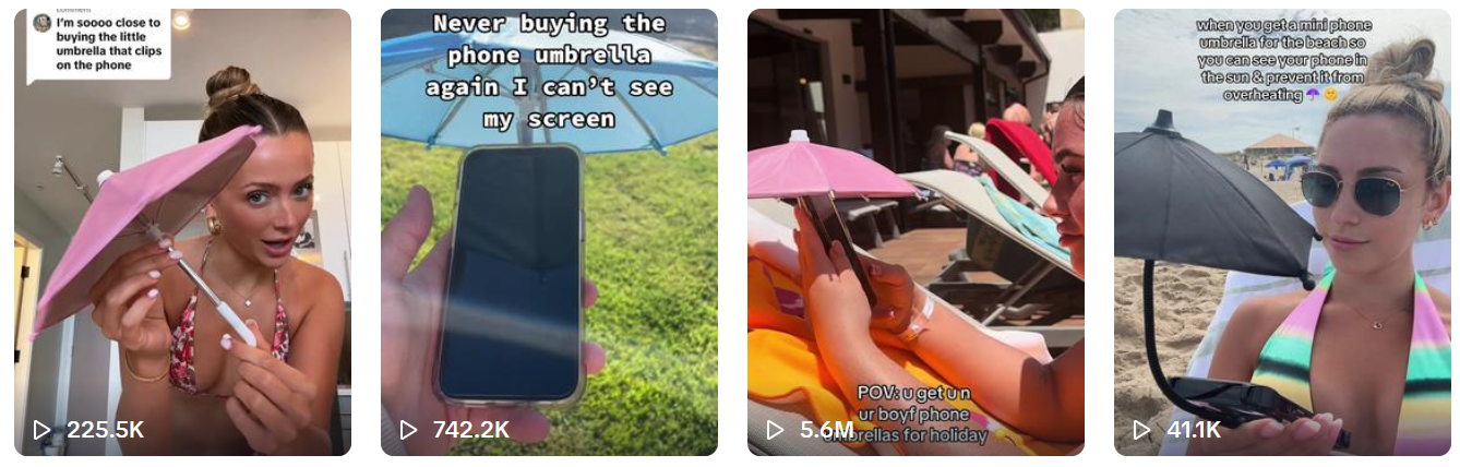 phone umbrella is one of the trends in summer 2025