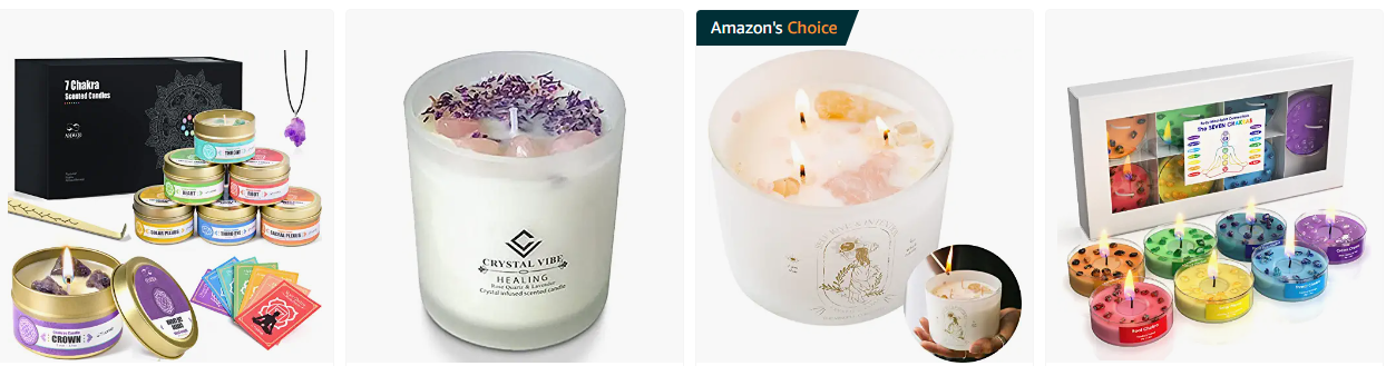 Winter Product Trends - Healing Crystal Candle