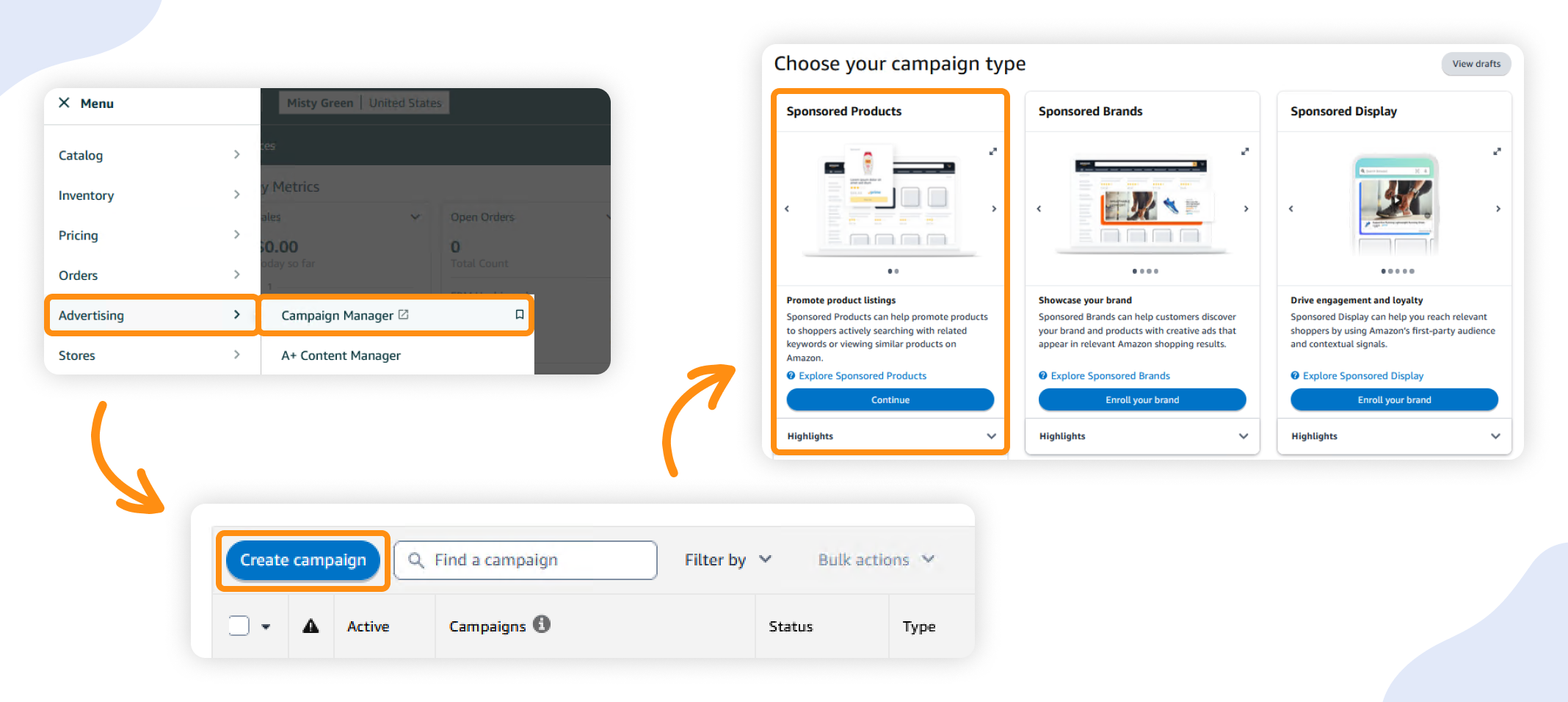 How to Set Up a Sponsored Products Ad - step 1 How to Set Up a Sponsored Products Ad - step 1
