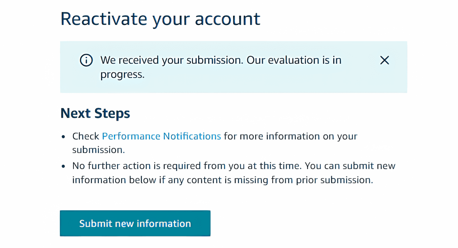 reactivate account submitted reactivate account submitted
