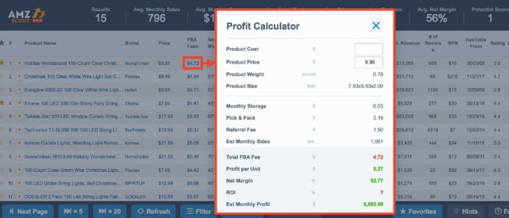 Start with AMZScout Extension Profit Calculator