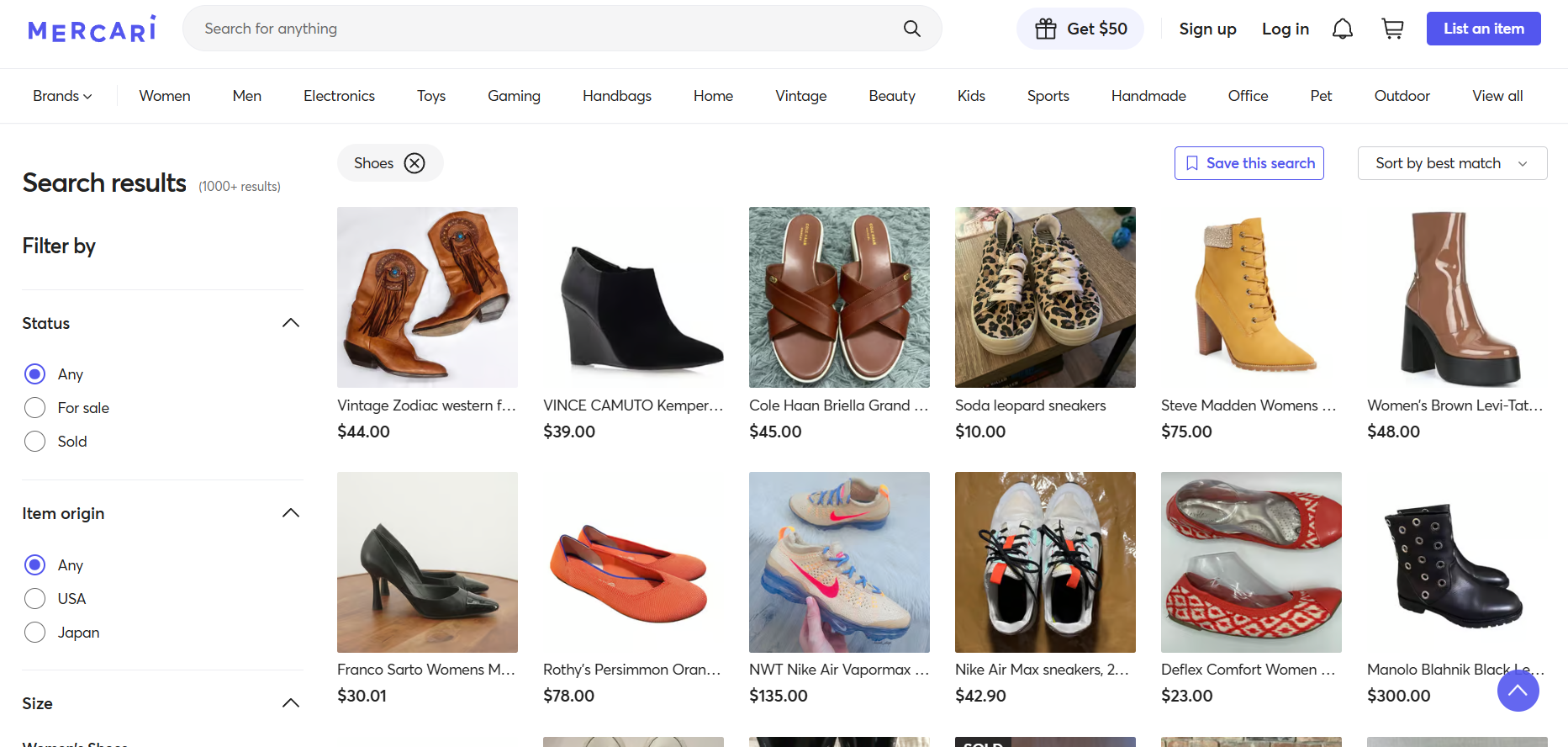 How to Sell Shoes Online mercari