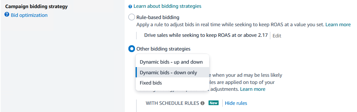 bids down only bids down only