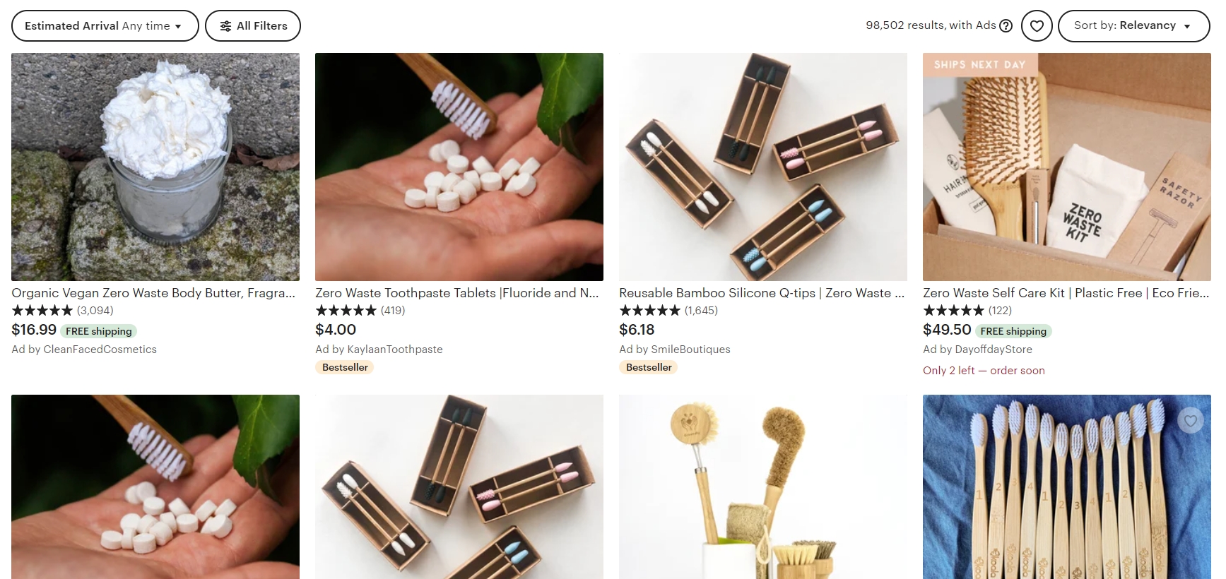 Zero-waste products are the best items to sell on Etsy