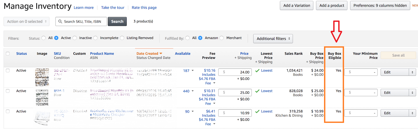 So sehen Sie Ihre Berechtigung für das Amazon Einkaufsfeld