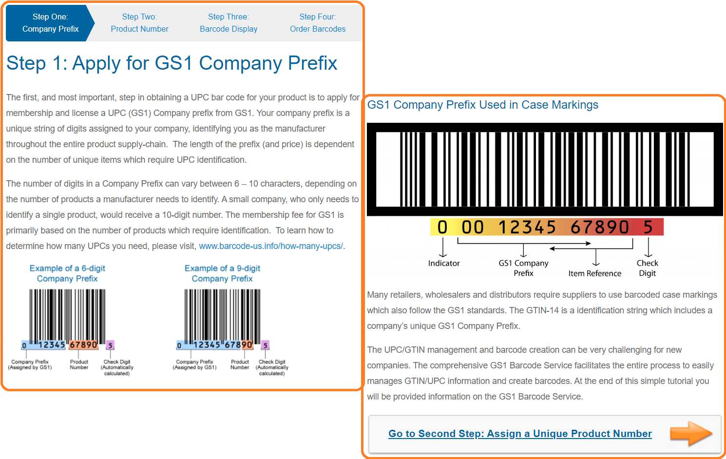 How to get UPC codes for Amazon on gs1 