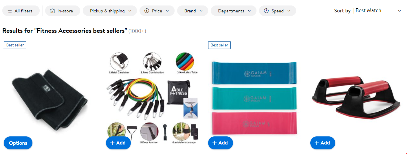 Fitness Accessories Best Sellers at Walmart