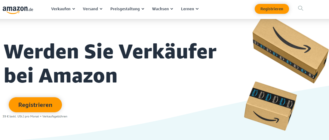 Registrierungsprozess für Amazon-Verkäufer
