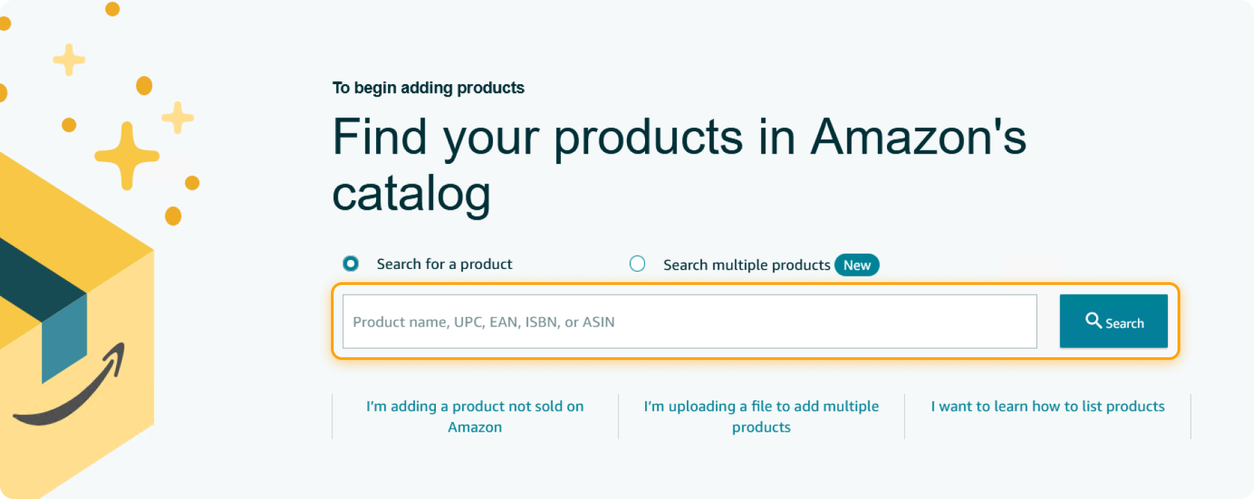 Adding products to Amazon Seller Central
