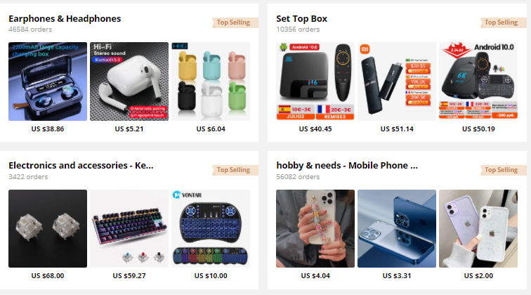 Best selling products in electronics on Aliexpress