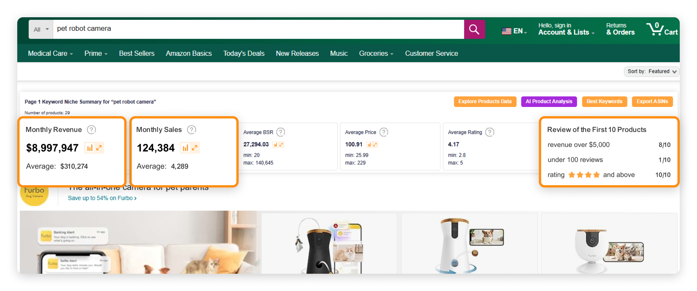 AMZSCout PRO AI Niche overview