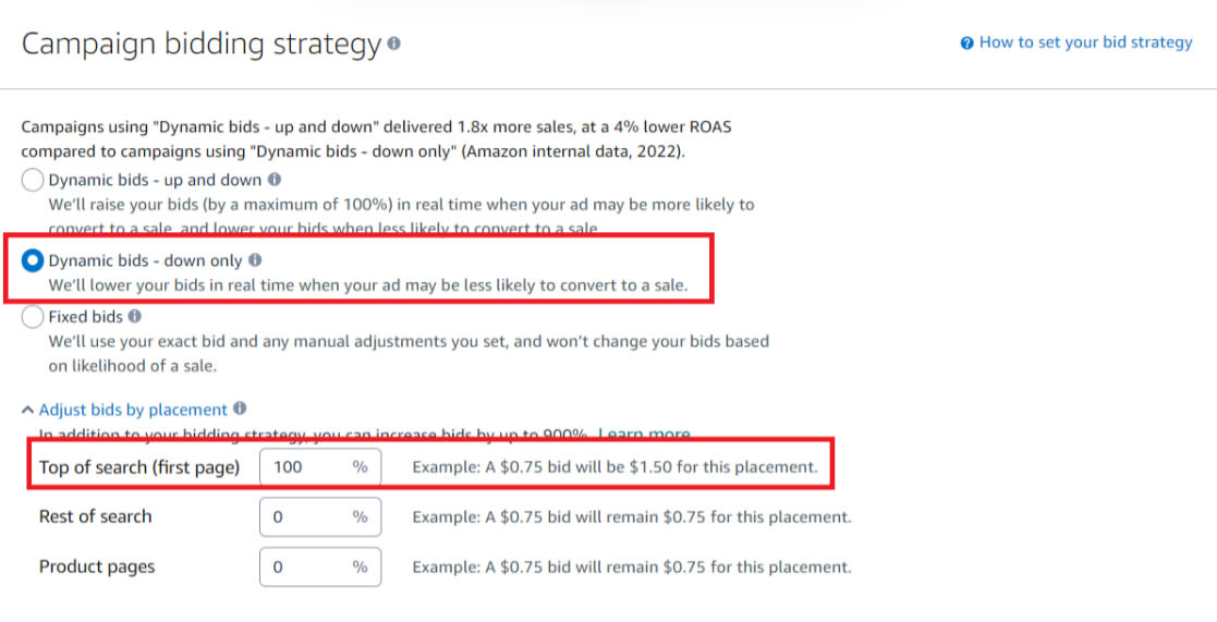 Campaign bidding strategy  Campaign bidding strategy