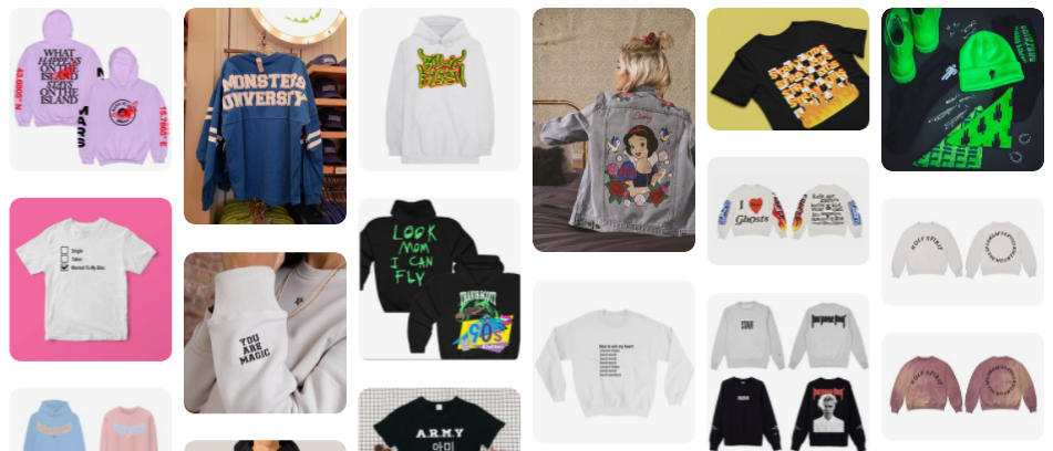 Verkäufe selbstgemachte Kleidung