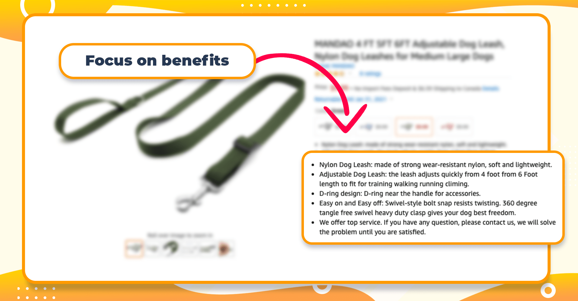 Describe all of the benefits of products in Amazon listings