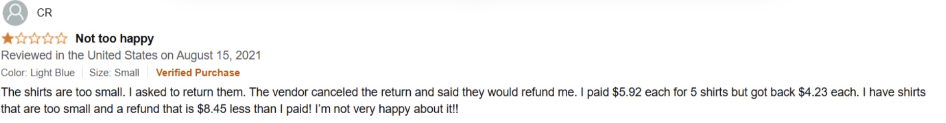 Amazon Negative Reviews 4