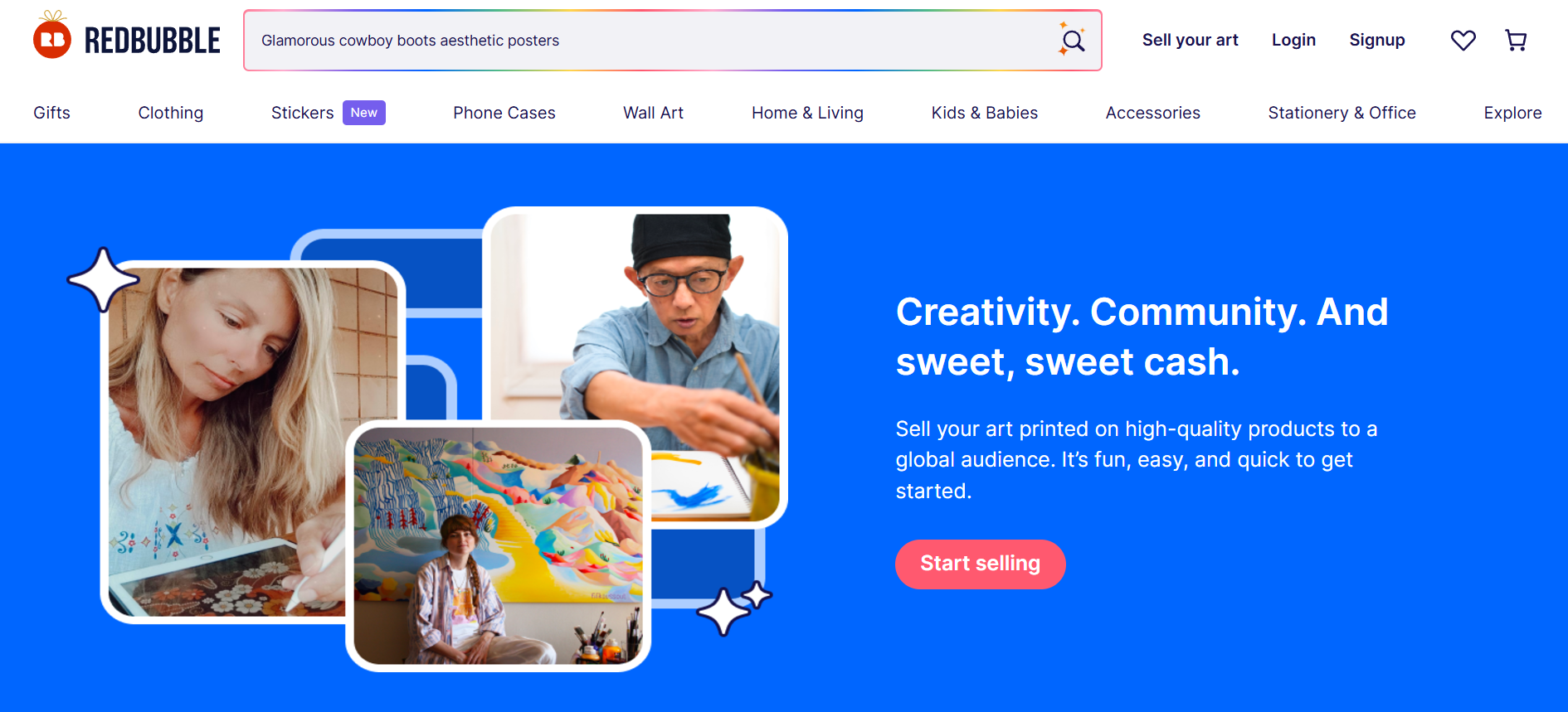 How to Make Money as a Stay-at-Home Mom or Dad fancy redbubble