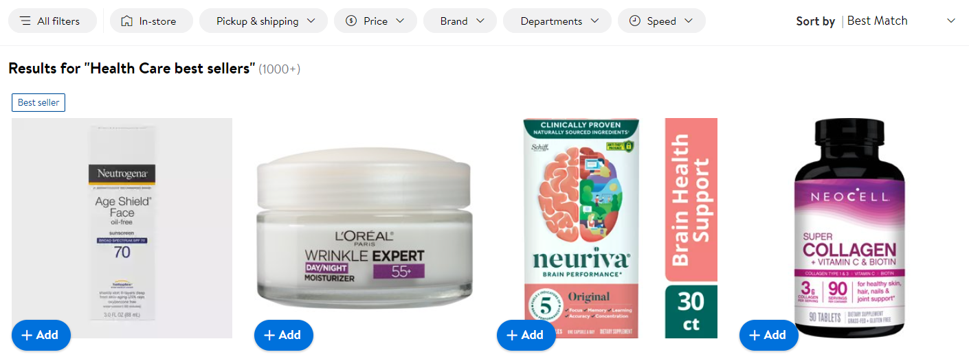 Health care Best Sellers at Walmart