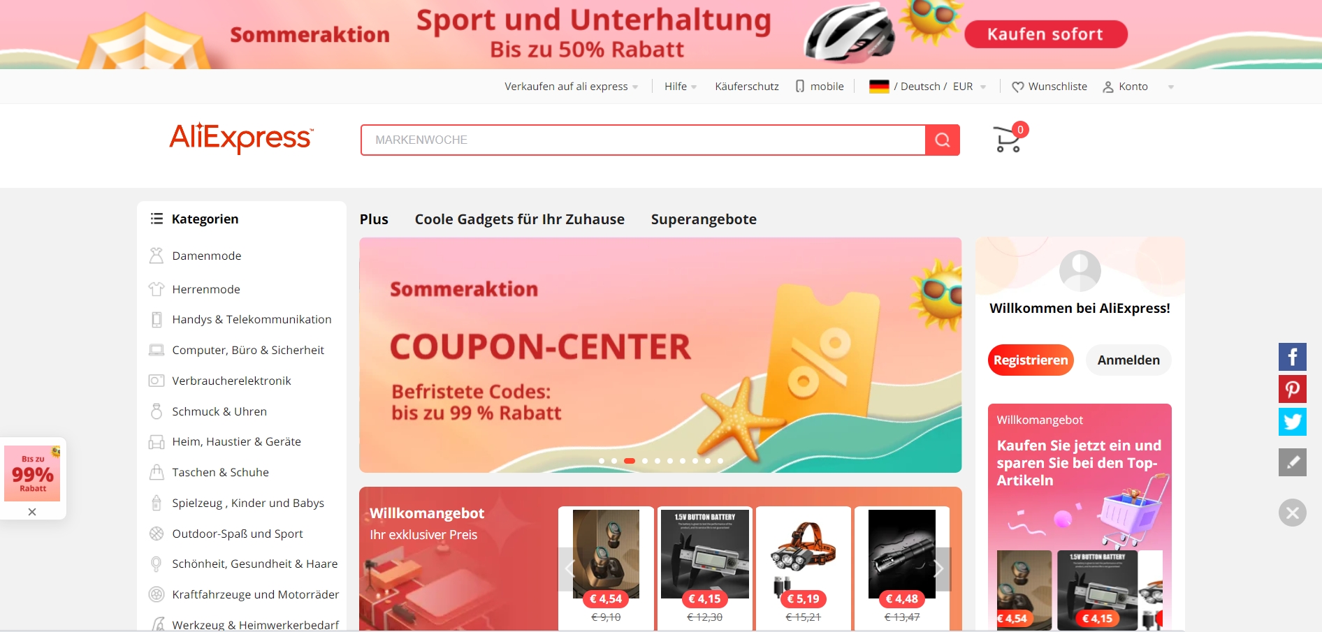 AliExpress ist eine der besten Seiten wie Alibaba