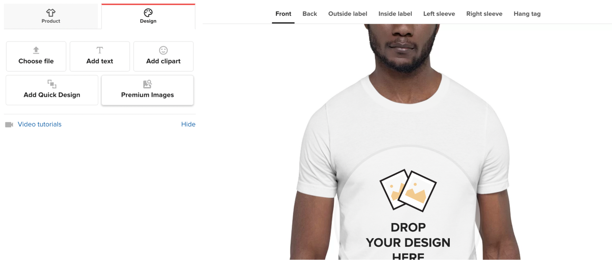 Create shirt design with Design Maker