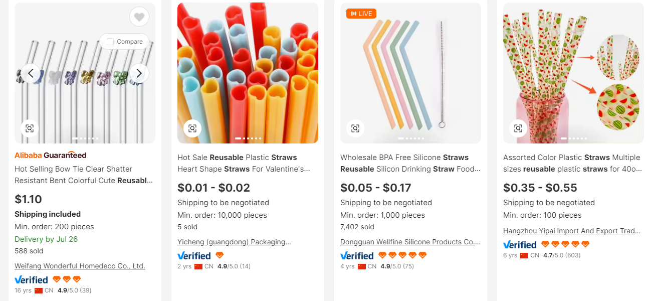 Reusable Party Straws