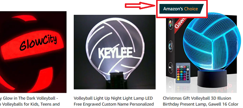 How Amazon choice badge looks like
