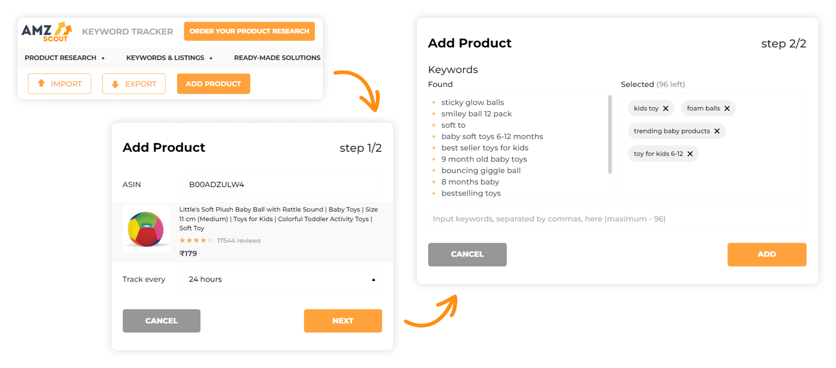 AMZscout Keyword Tracker instruction AMZscout Keyword Tracker instruction