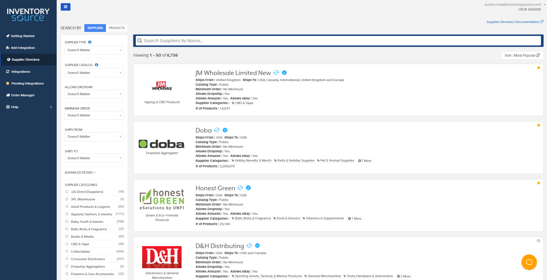 Search for the best US dropshipping suppliers