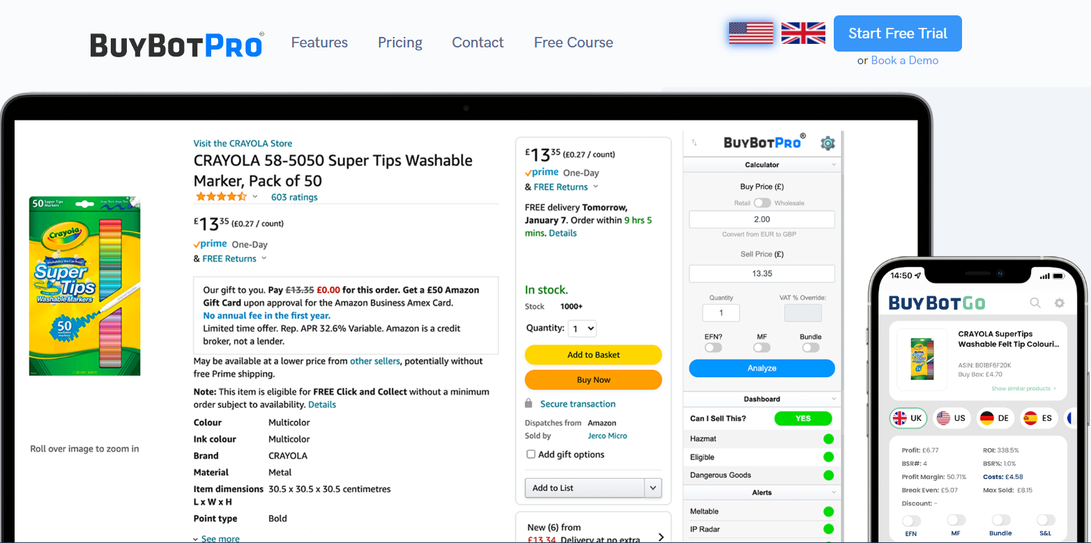 BuyBotPro is one of the best alternatives for Tactical Arbitrage