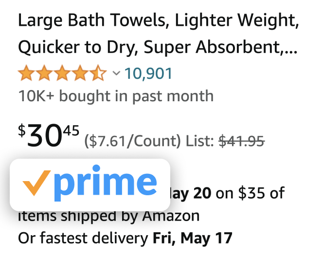 Amazon Prime Badge Amazon Prime Badge