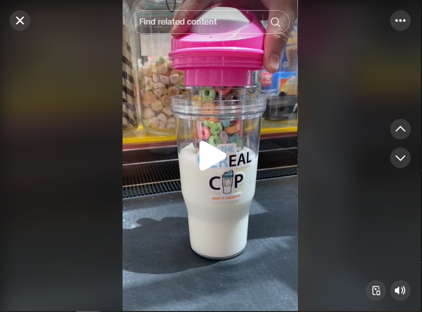 TikTok Viral: cereal cup TikTok Viral: cereal cup