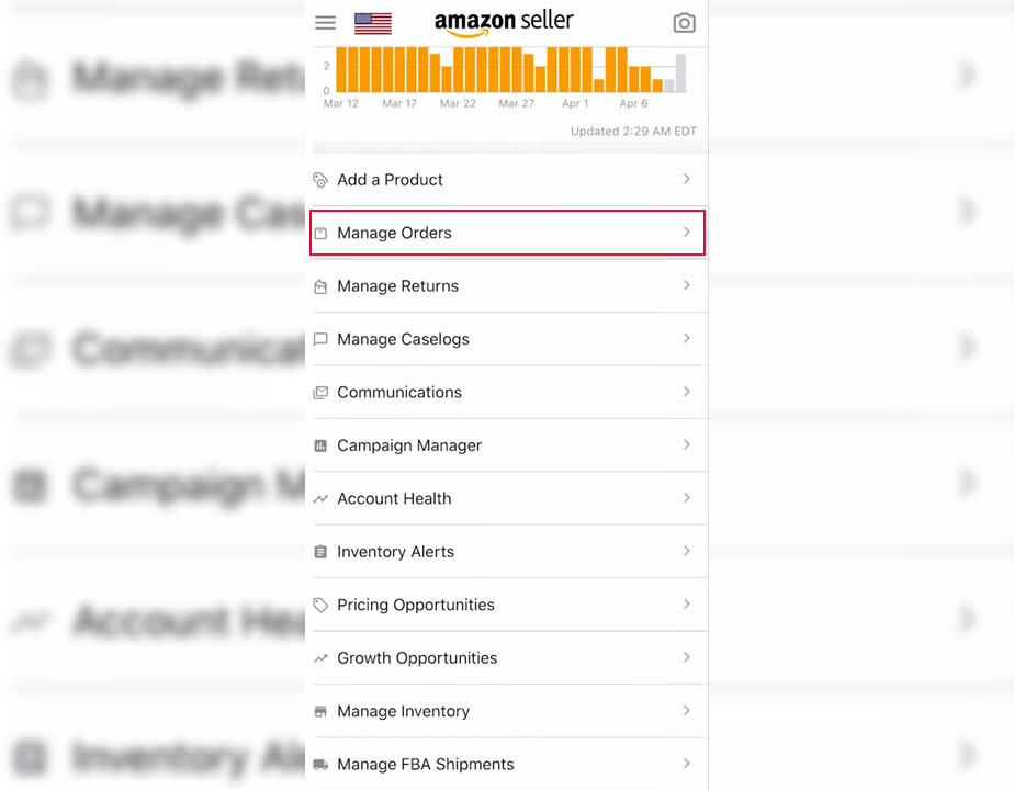 Manage Orders in the Amazon Seller App