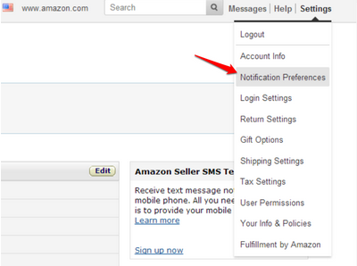 How to open Notification preferences