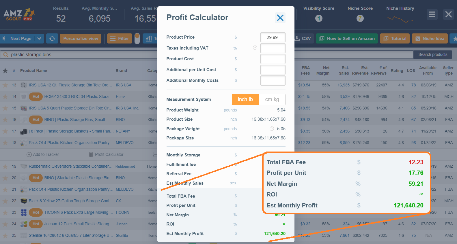 Analyze the profitability of a product with AMZScout